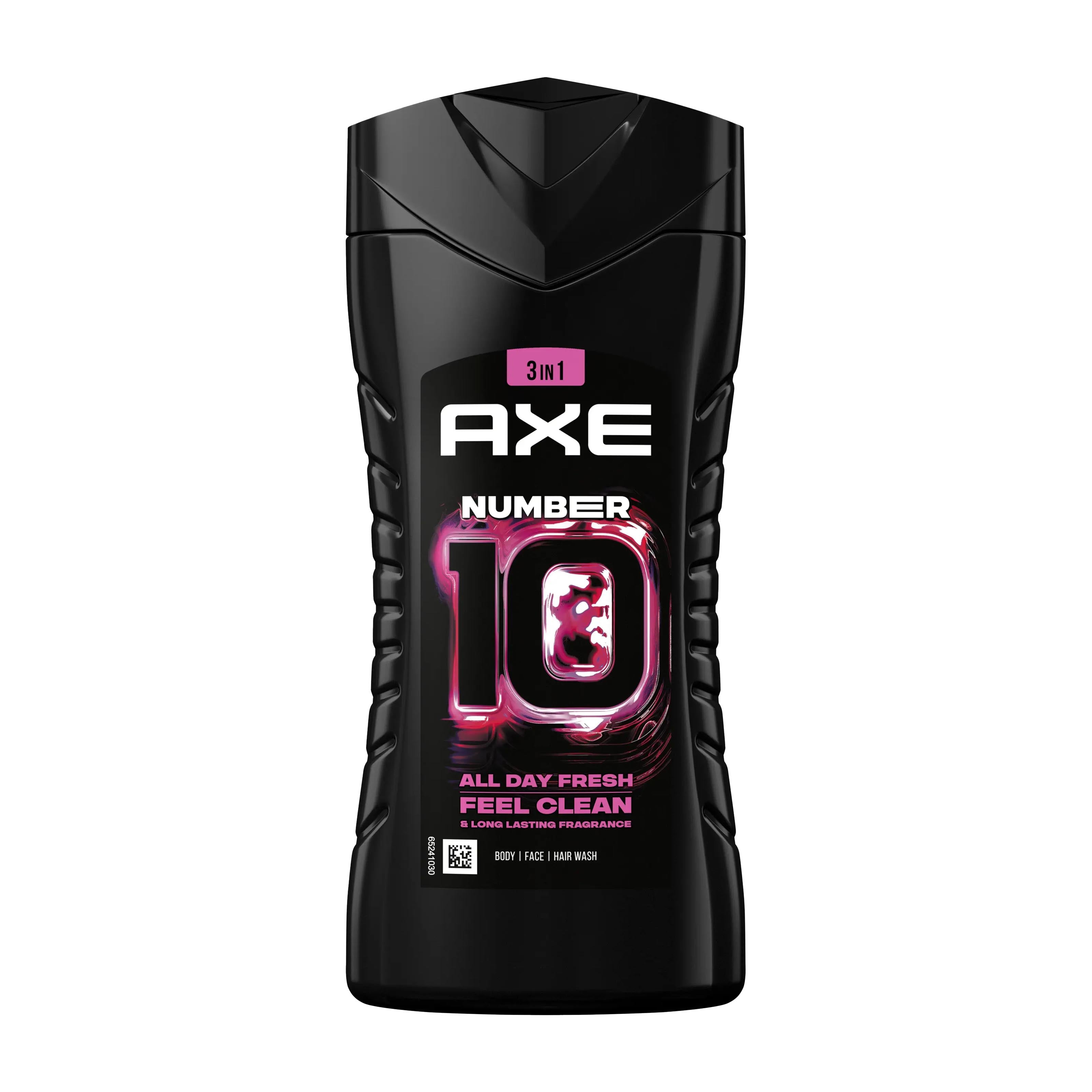 Axe Number 10 body wash bottle on a white background