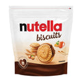 A package of Nutella Biscuits with visible biscuits and Nutella spread on the front.