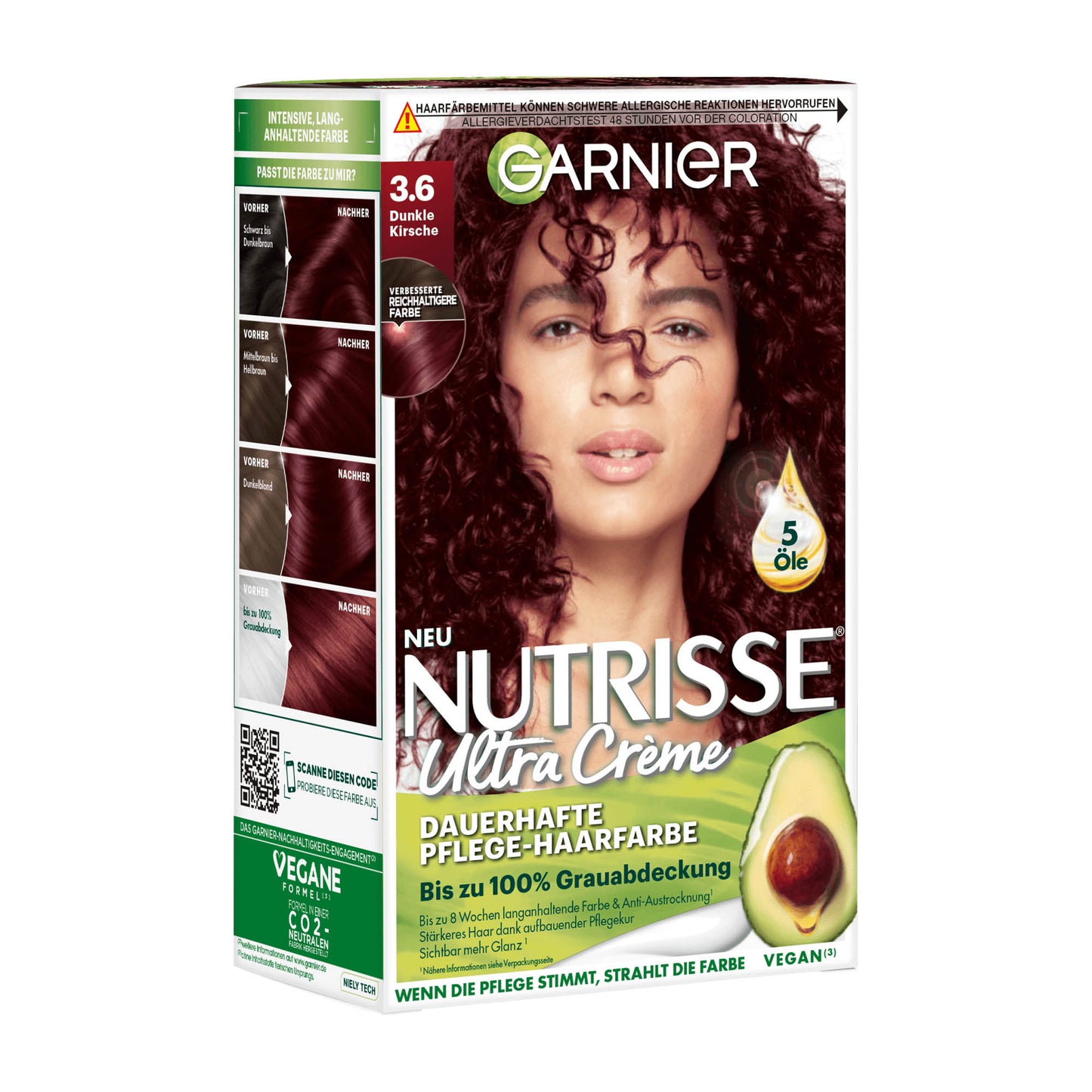 Garnier Nutrisse 3.6 Dark Cherry permanent hair color