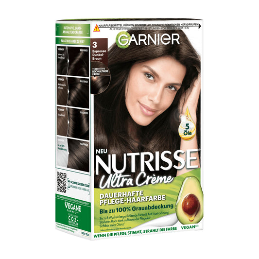 Garnier Nutrisse 3 Espresso Dunkelbraun permanente Haarfarbe