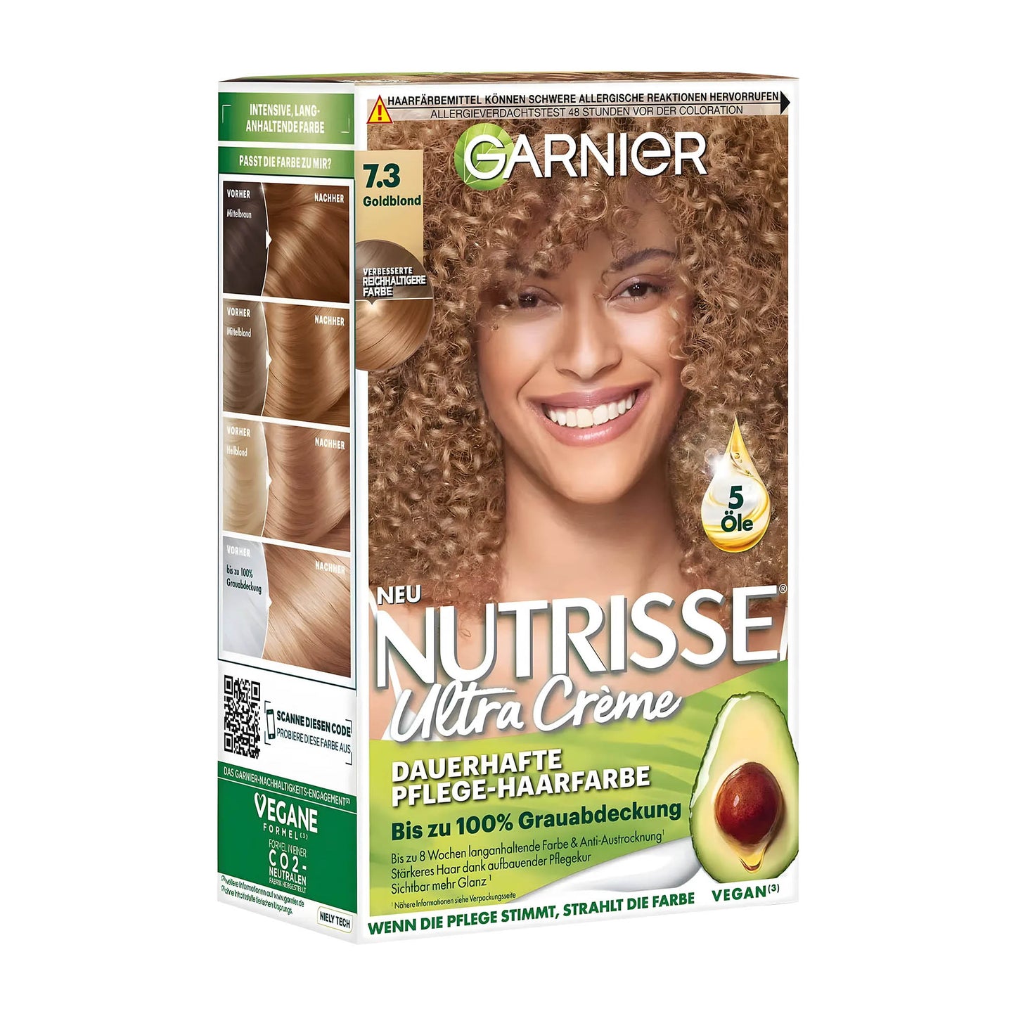 Garnier Nutrisse 7.3 Golden Blonde permanent hair color