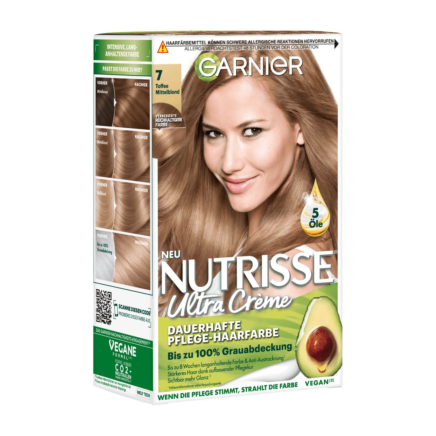 Garnier Nutrisse 7 Toffee Medium Blonde permanent hair color