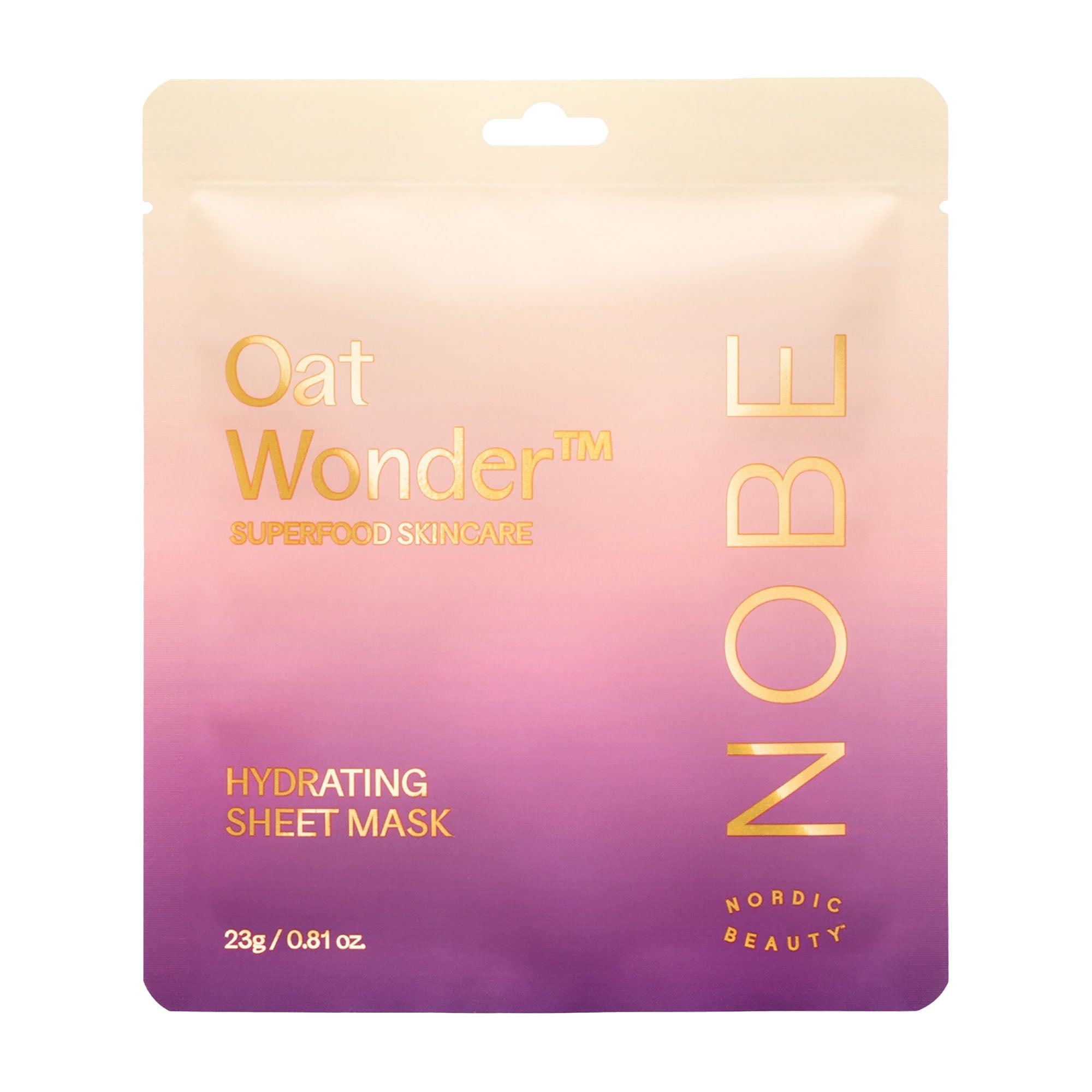 NOBE Masque hydratant en feuille Oat Wonder, 1 unité