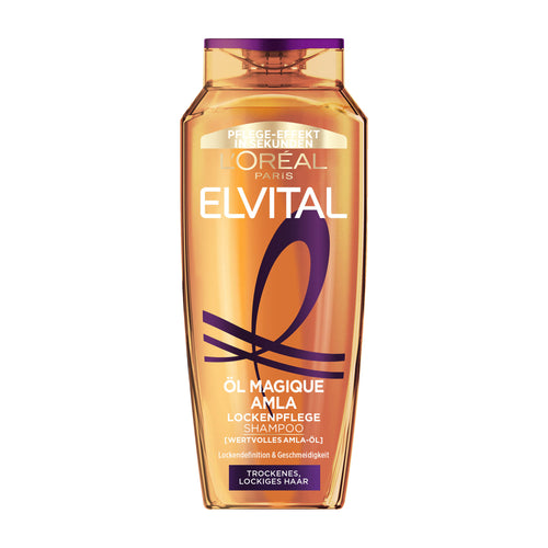 L'Oreal Elvital amla shampoo bottle on a white background
