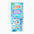 A package of Oopsi Sweet Rolls fruit-flavored vegan candy rolls, containing 18 pieces, shown in its blue and purple packaging against a plain white background.