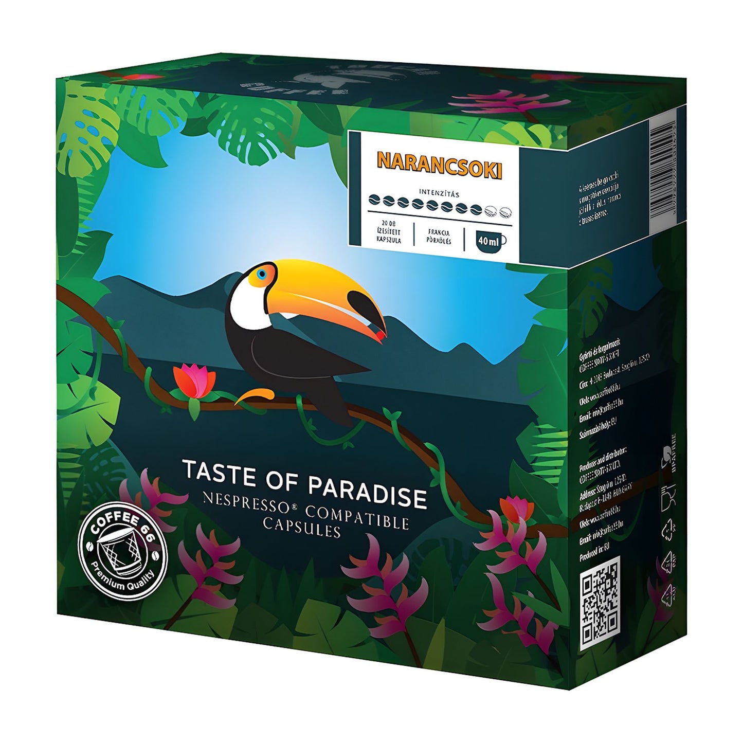 Toucan Coffee Orange Chocolate Nespresso-Kaffeekapseln, 20 Stück