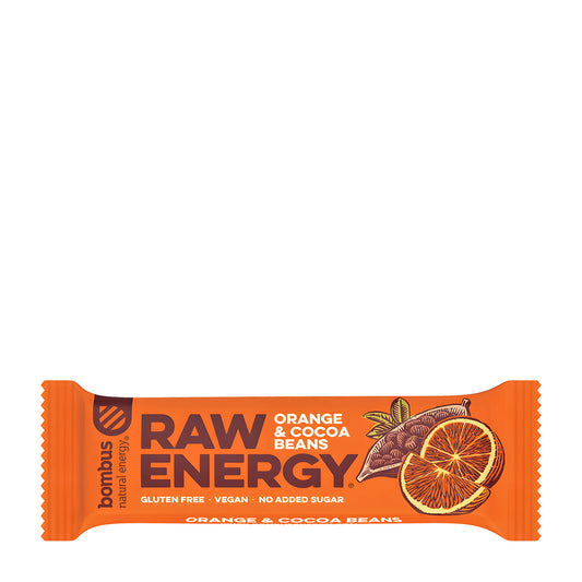 bombus Orange & Cocoa Beans Raw Energy Bar, 50 g