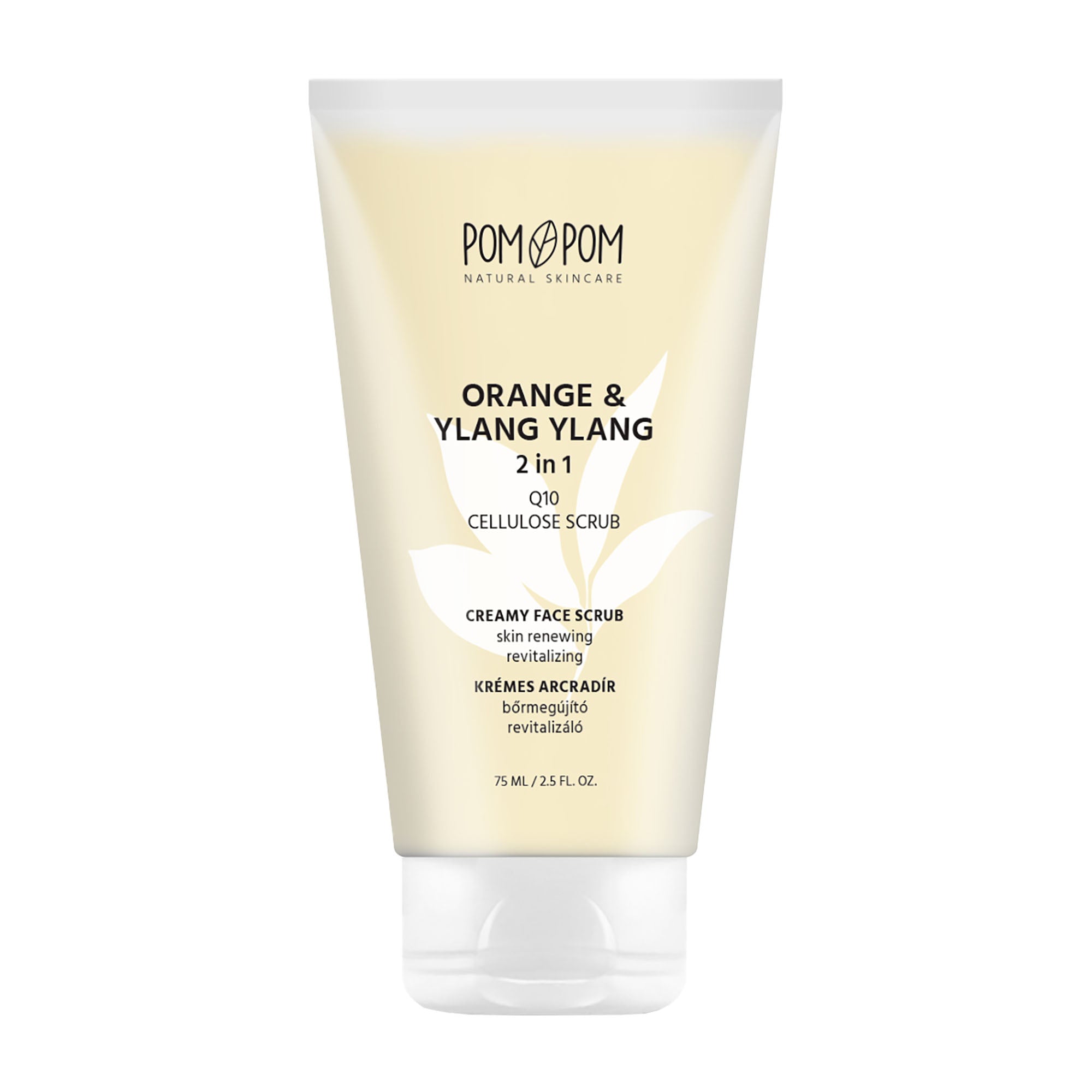 Pom-Pom Orange & Ylang Ylang Gommage visage crémeux 2 en 1, 75 ml
