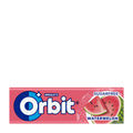 Orbit sugarfree watermelon chewing gum package on a white background