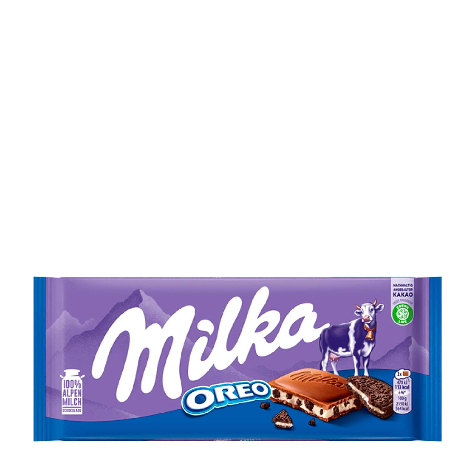 Milka Oreo milk chocolate bar, 100 g
