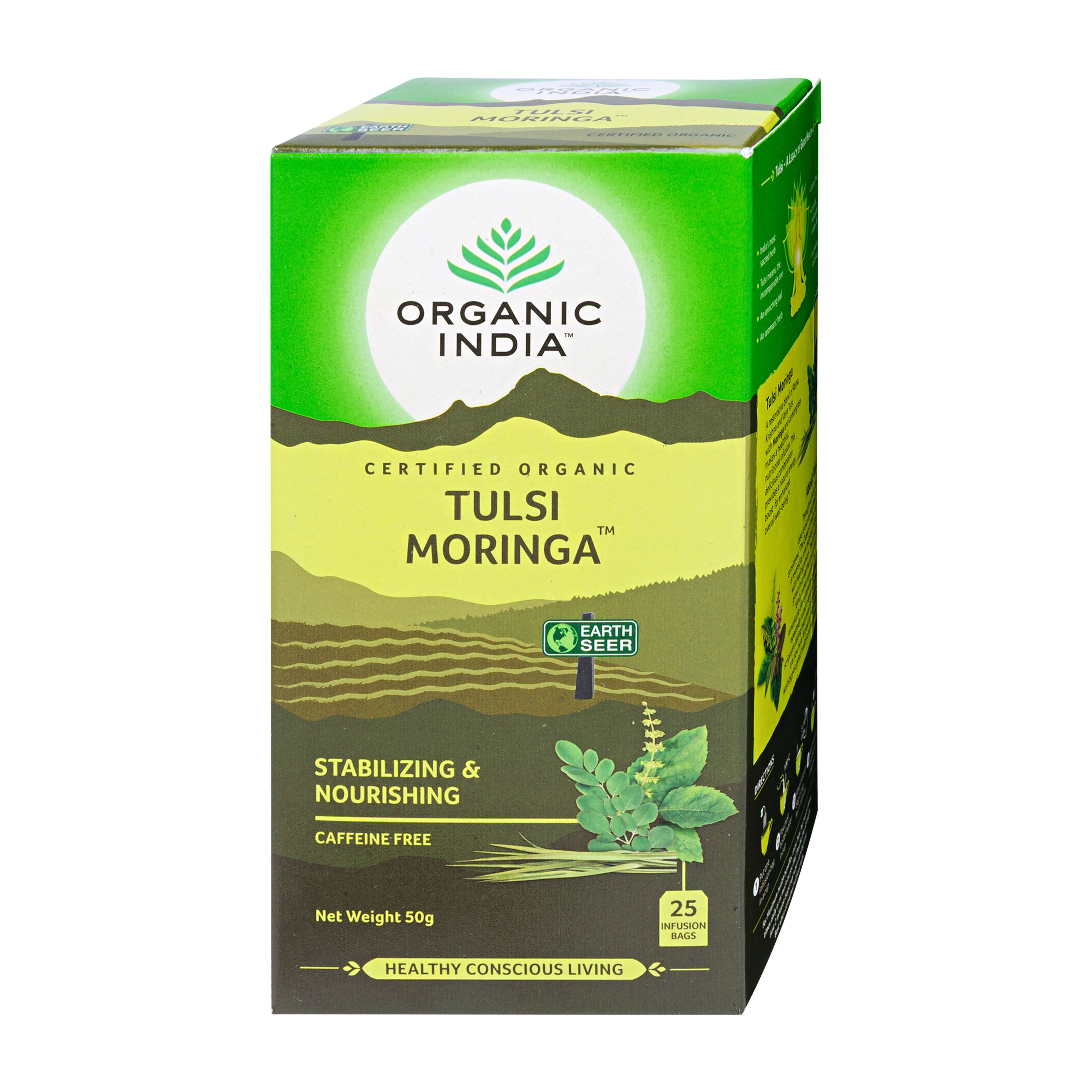 ORGANIC INDIA Tulsi Moringa Tea, 25 Count