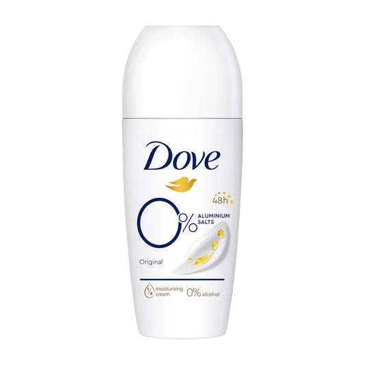 Dove Original 0% aluminium salts 48h deodorant roll-on, 50 mL