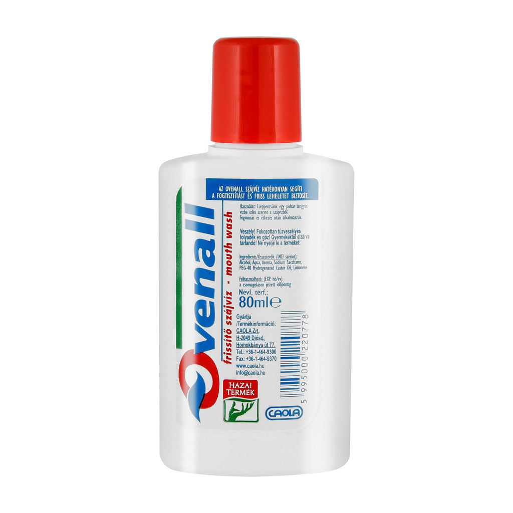 Ovenall Concentré de bain de bouche rafraîchissant, 80 ml