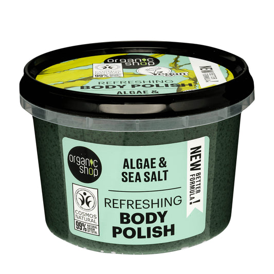 organic shop Algae & Sea Salt refreshing body polish, 250 mL