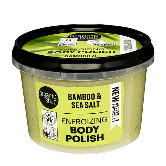 organic shop Bamboo & Sea Salt energizing body polish, 250 mL