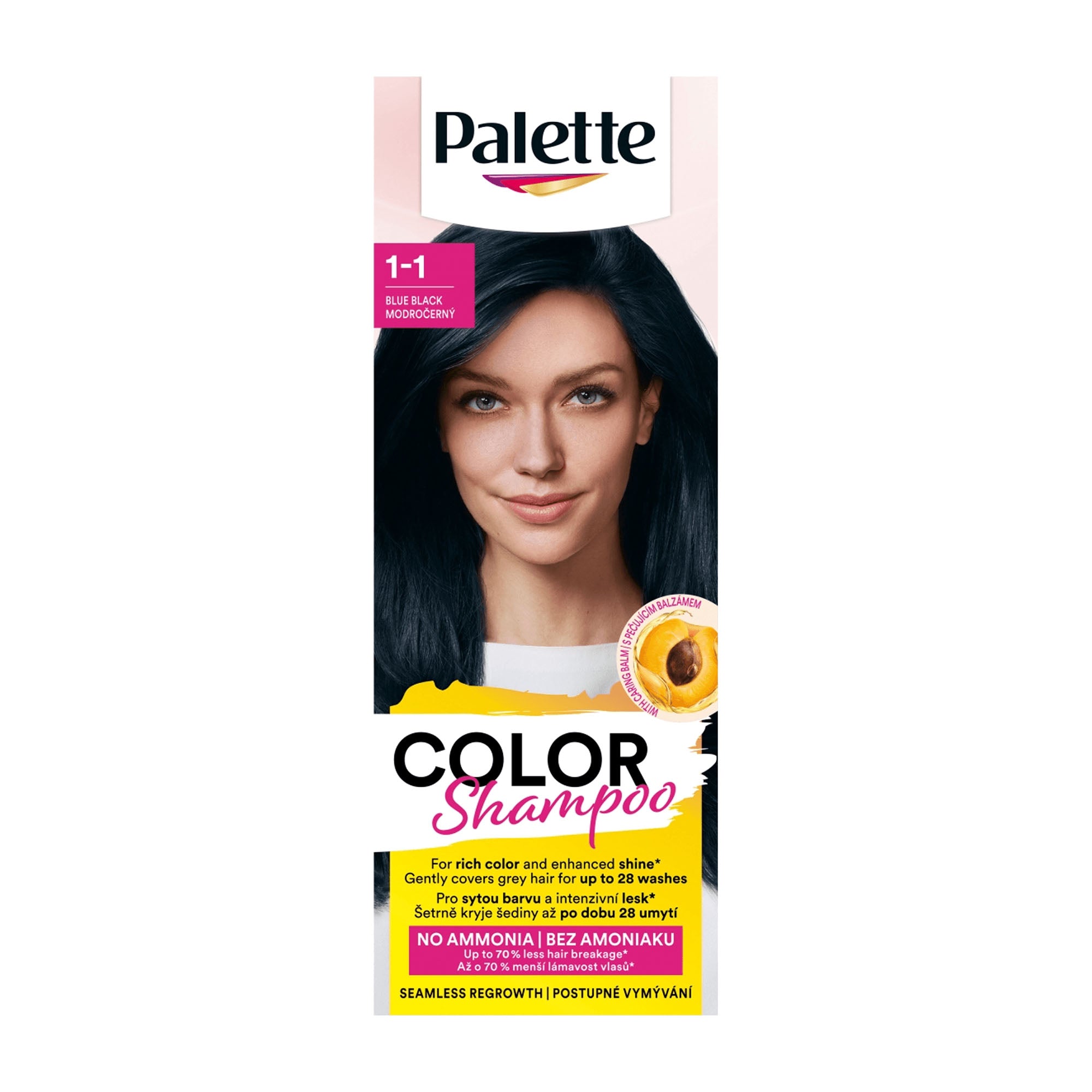 Palette Color Shampoo 1-1 Blue Black packaging on a white background