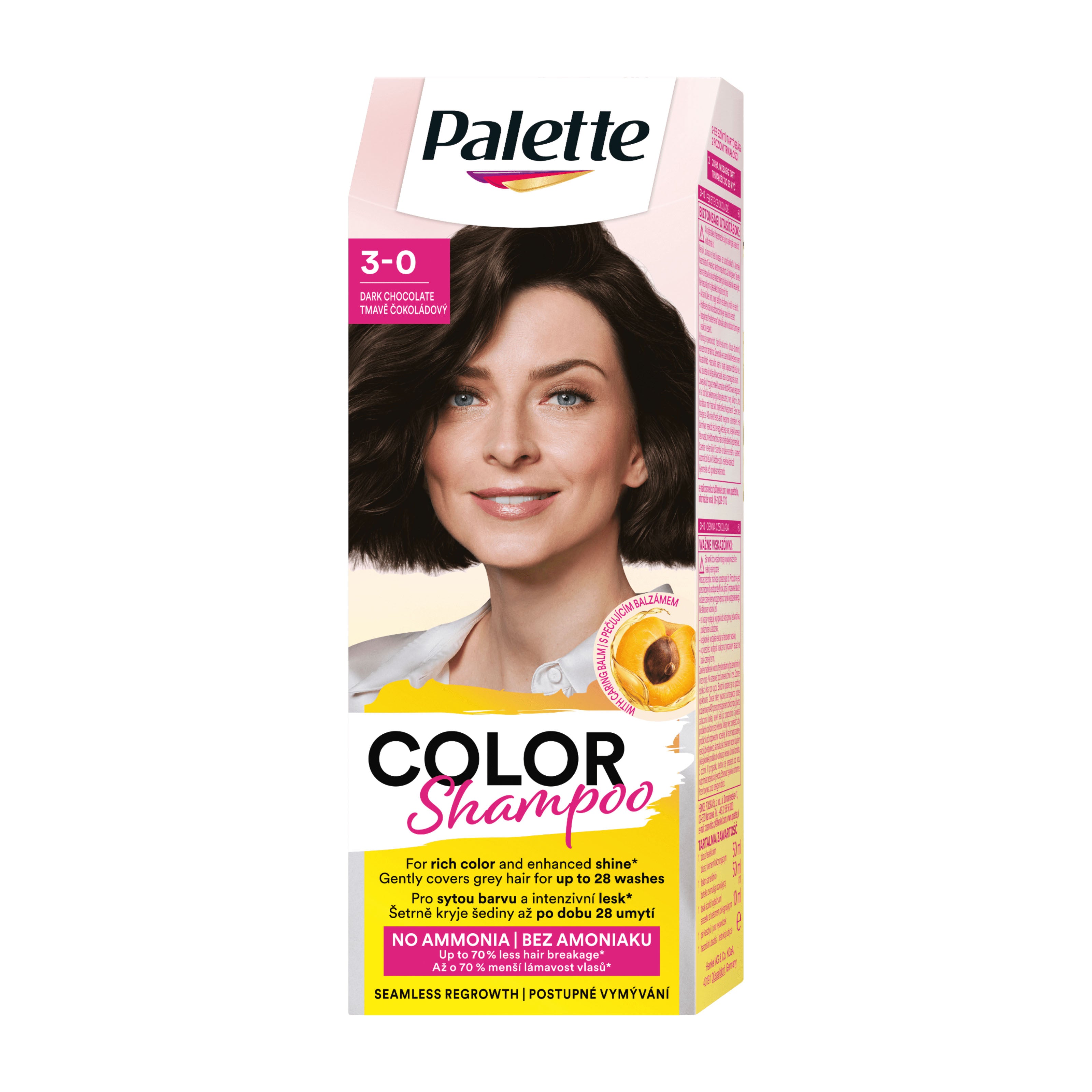 Palette Color Shampoo 3-0 Dark Chocolate box on a white background