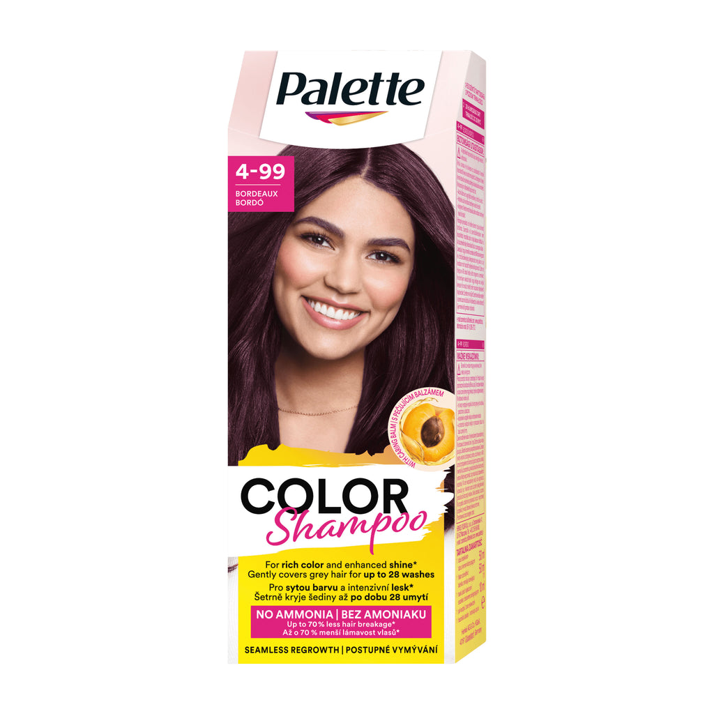 Palette Color Shampoo 4-99 Bordeaux packaging on a white background