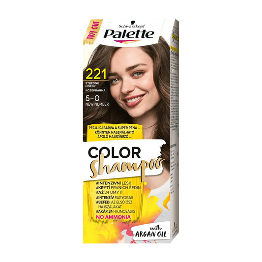 Schwarzkopf Palette Color Shampoo 5-0 Mittelbraun Pflegefarbe