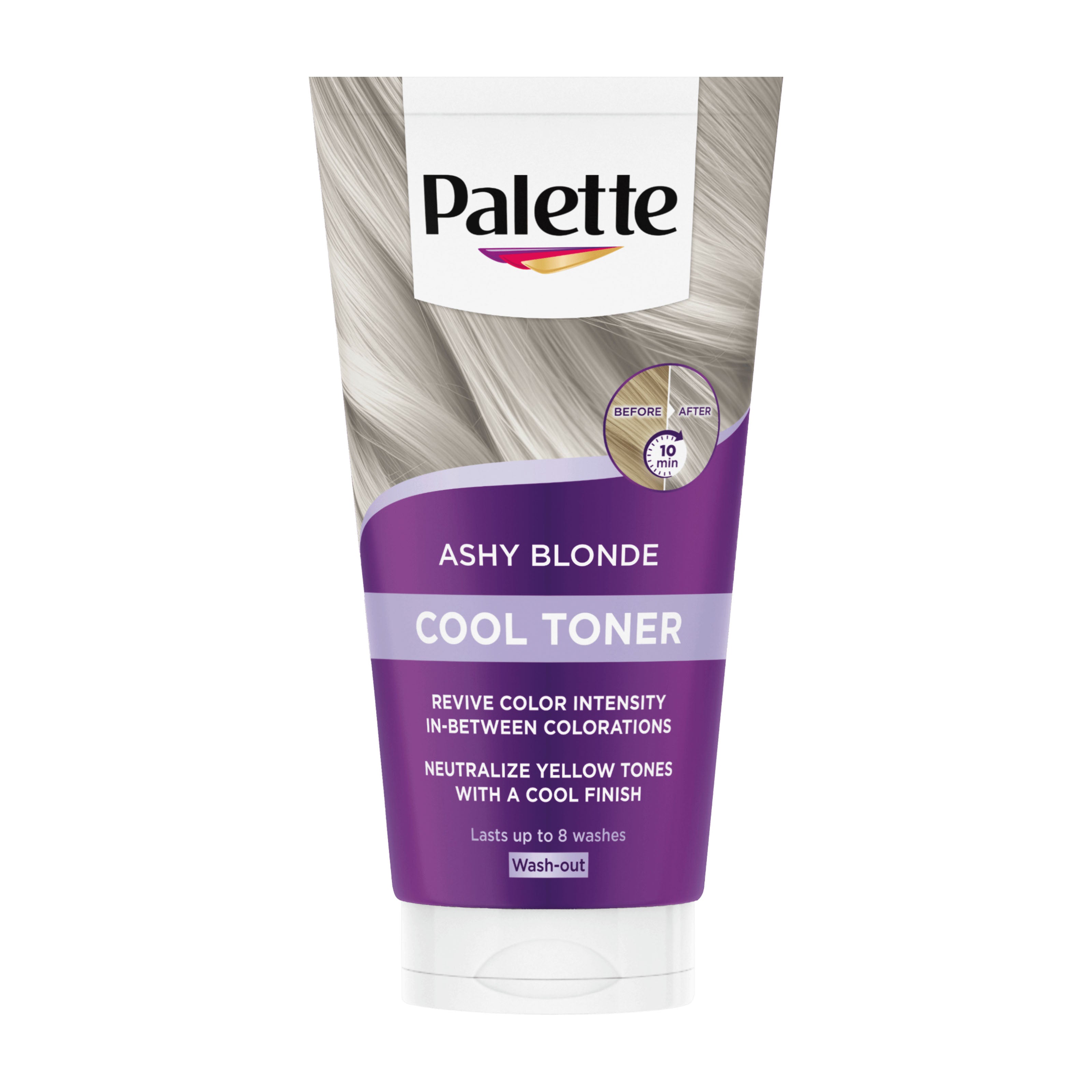 Tube of Palette Ashy Blonde Cool Toner on a white background.