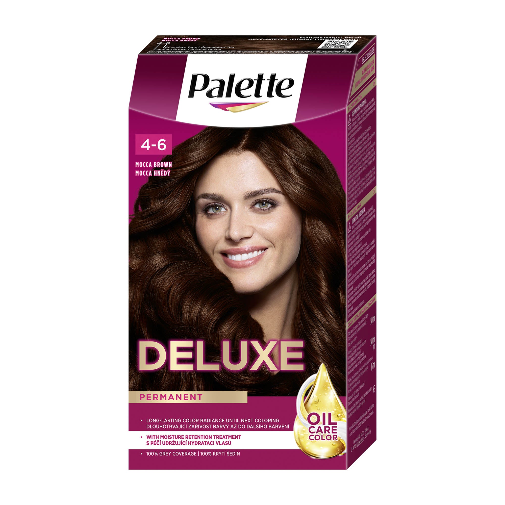 Schwarzkopf Palette Deluxe 4-6 Mocca Brown permanent hair color ...