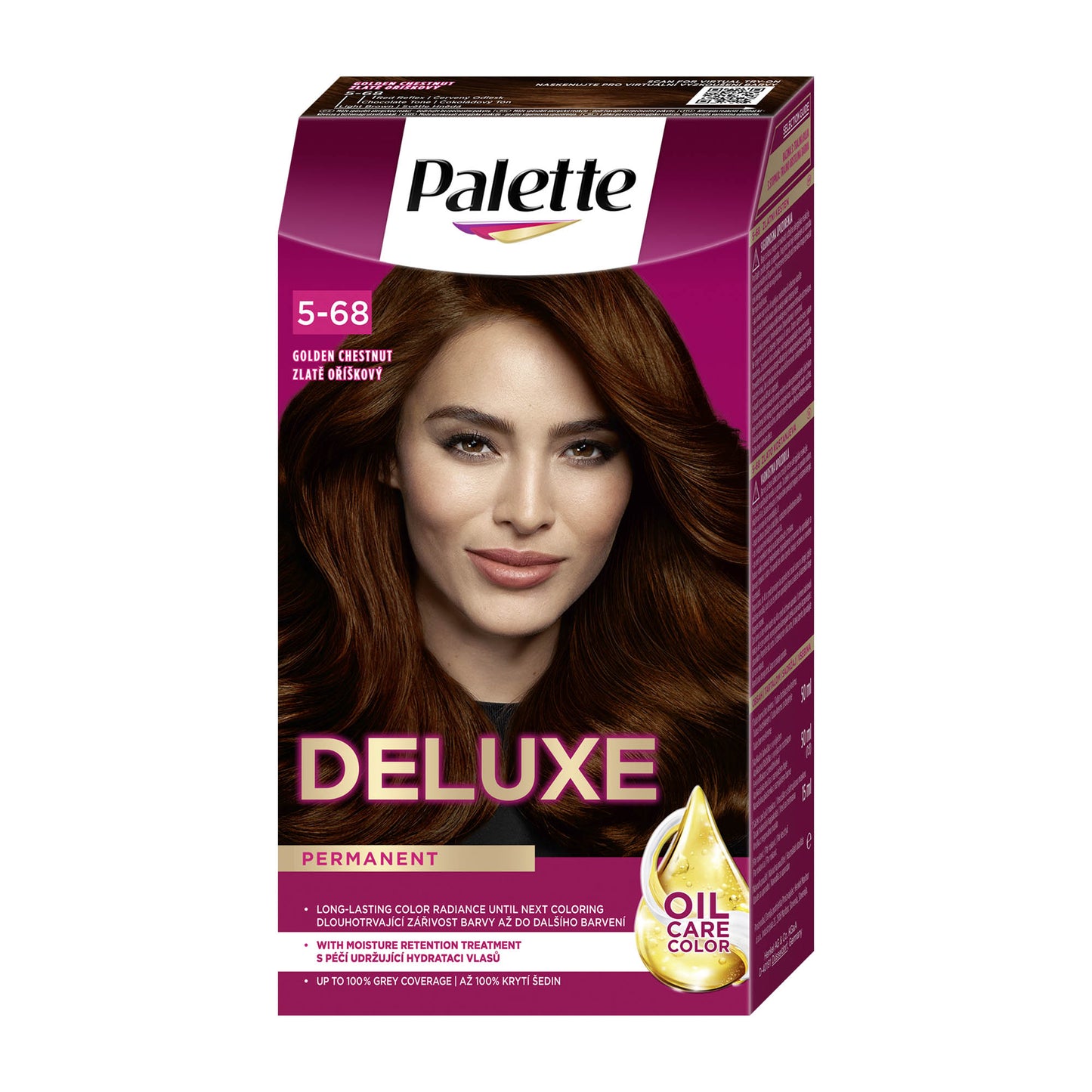 Schwarzkopf Palette Deluxe 5-68 Golden Chestnut permanent hair color