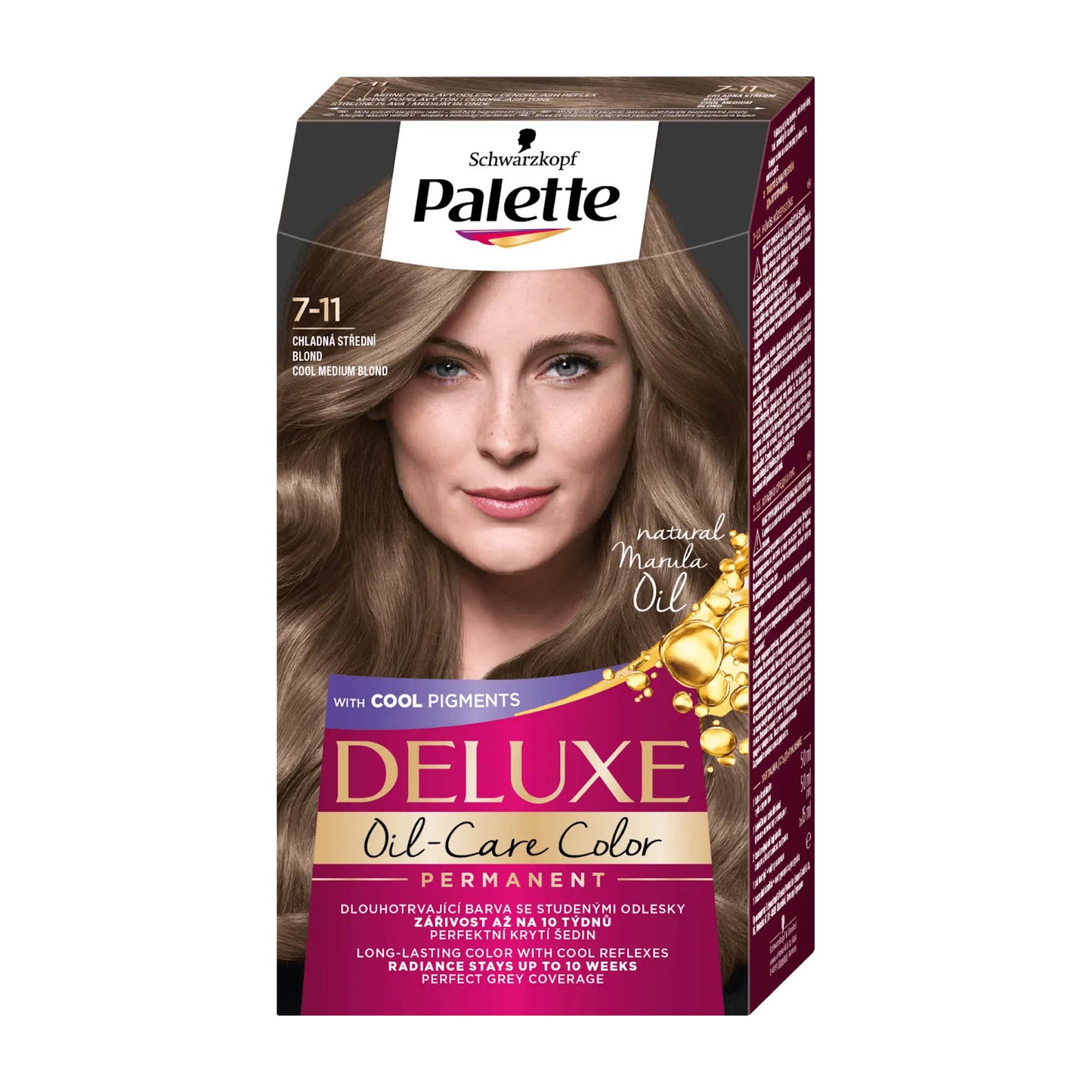 Schwarzkopf Palette Deluxe 7-11 Cool Medium Blonde permanent hair color