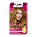 Palette Intensiv 7-5 Caramel Golden Blonde hair color box with a model featuring caramel blonde hair on a white background