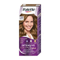 A box of Palette Intensive Color Creme 7-65 Sparkling Nougat permanent hair color with a image of a smiling woman with long, light brown hair.