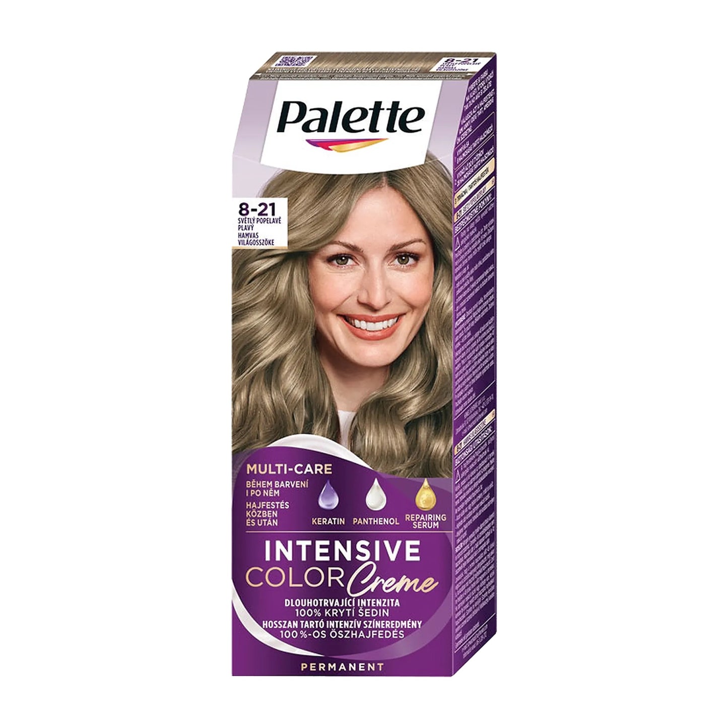 Schwarzkopf Palette Intensive 8-21 Ash Light Blonde permanent hair color