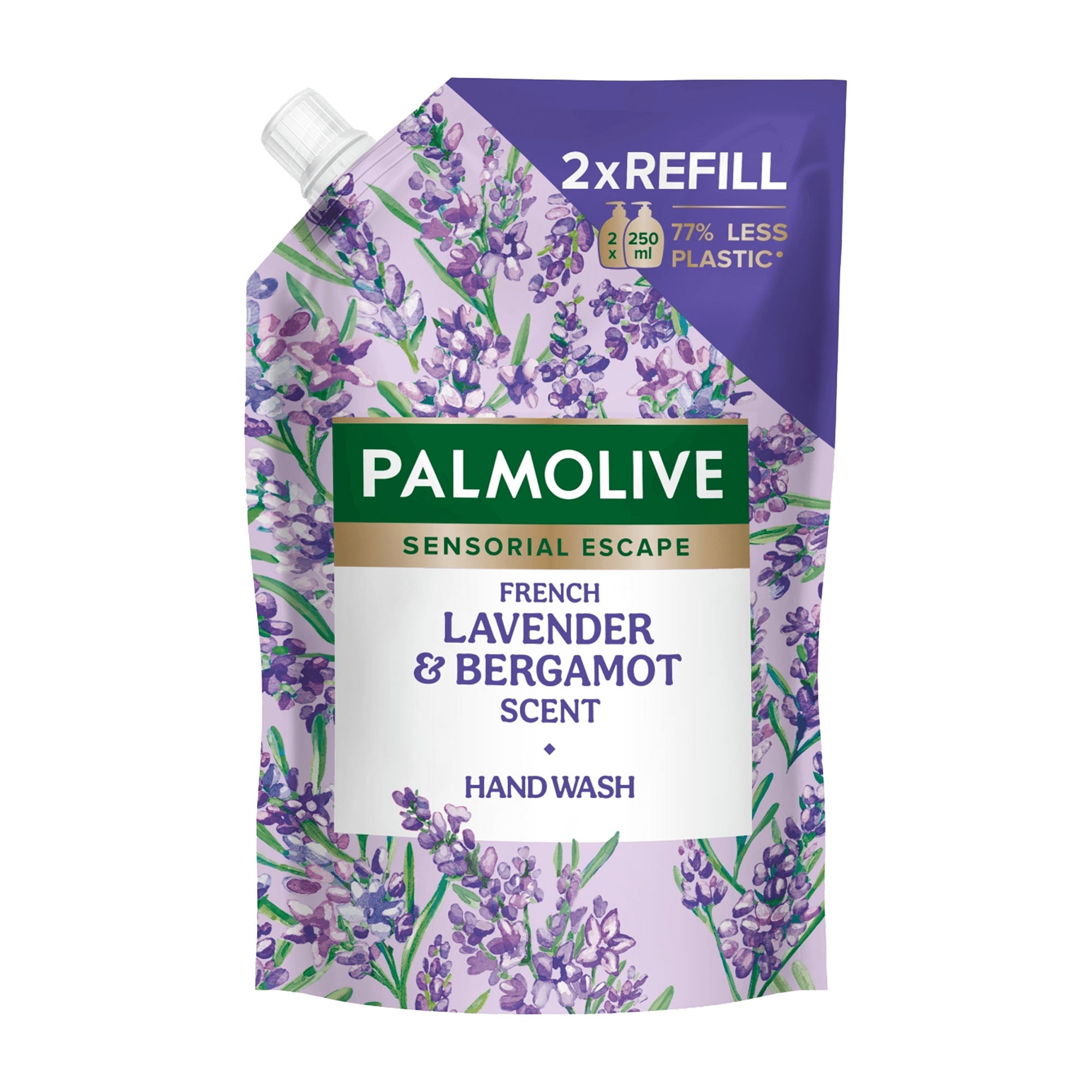 Palmolive französischem Lavendel- und Bergamotteduft Flüssigseife Nachfüllpack, 500 ml