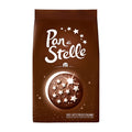 Brown packaging of 'Pan di Stelle' with a cookie illustration on a white background