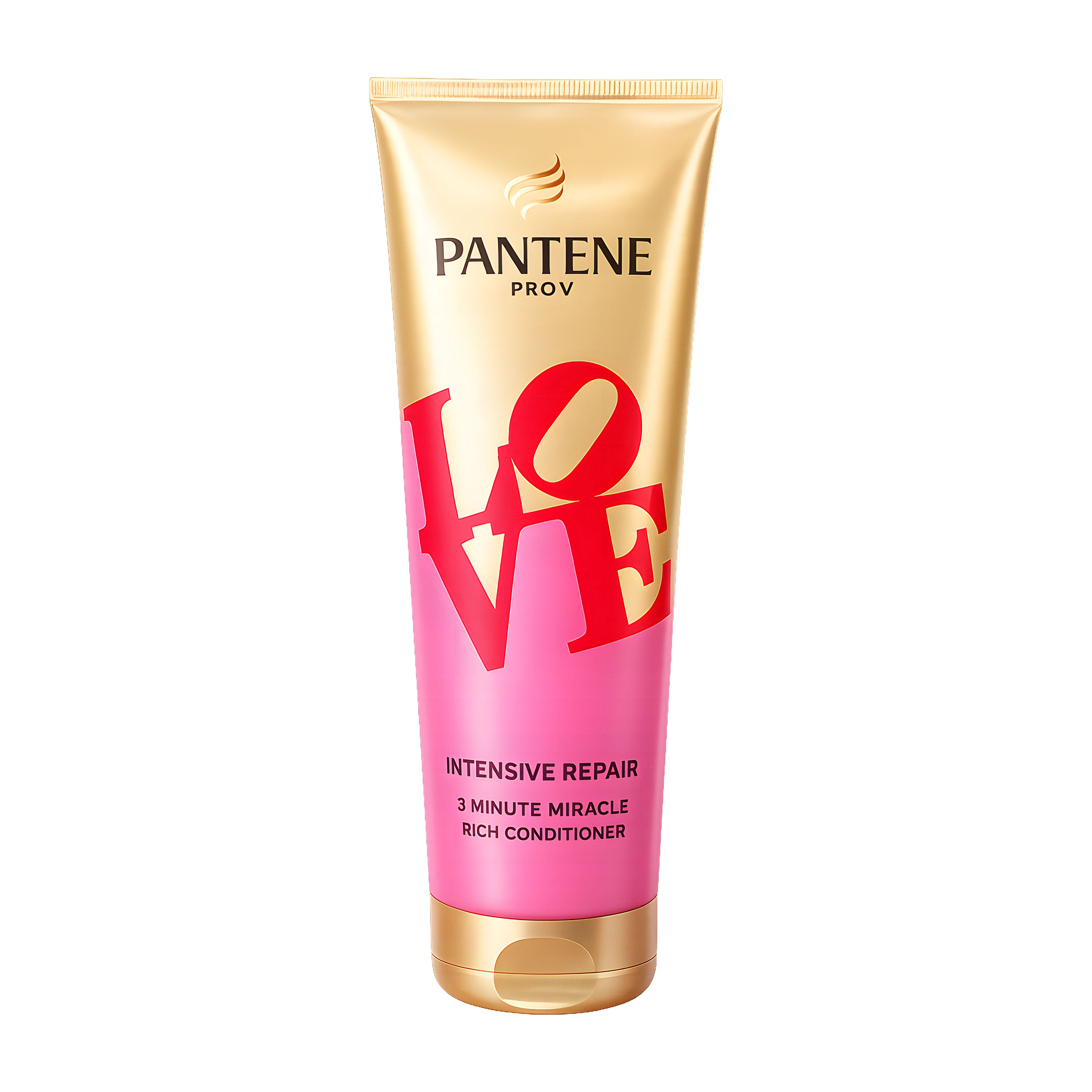 Pantene Pro-V Artist Edition Love Intensive Repair rich conditioner bottle on a white background