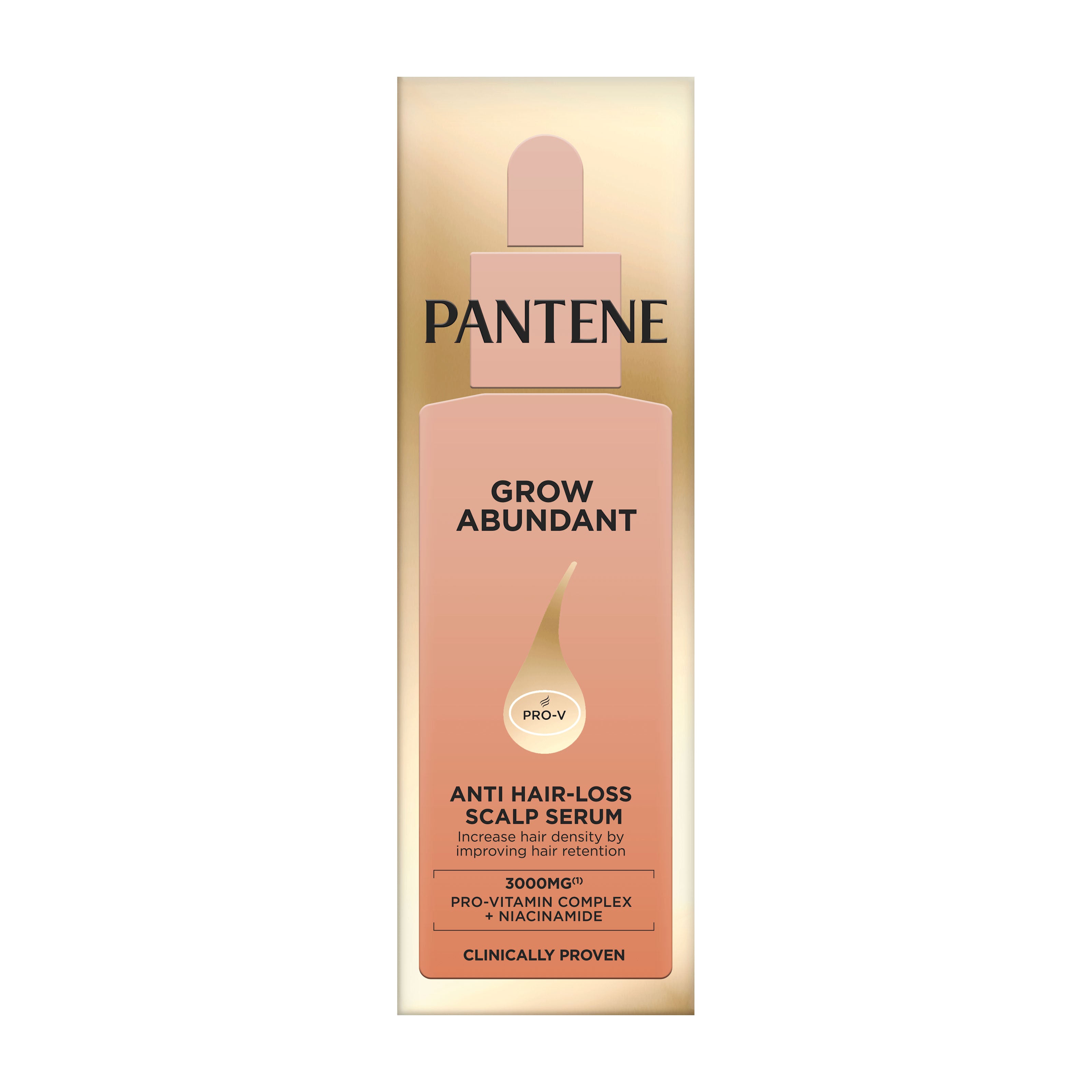 Pantene Grow Abundant anti hair-loss scalp serum packaging on a white background
