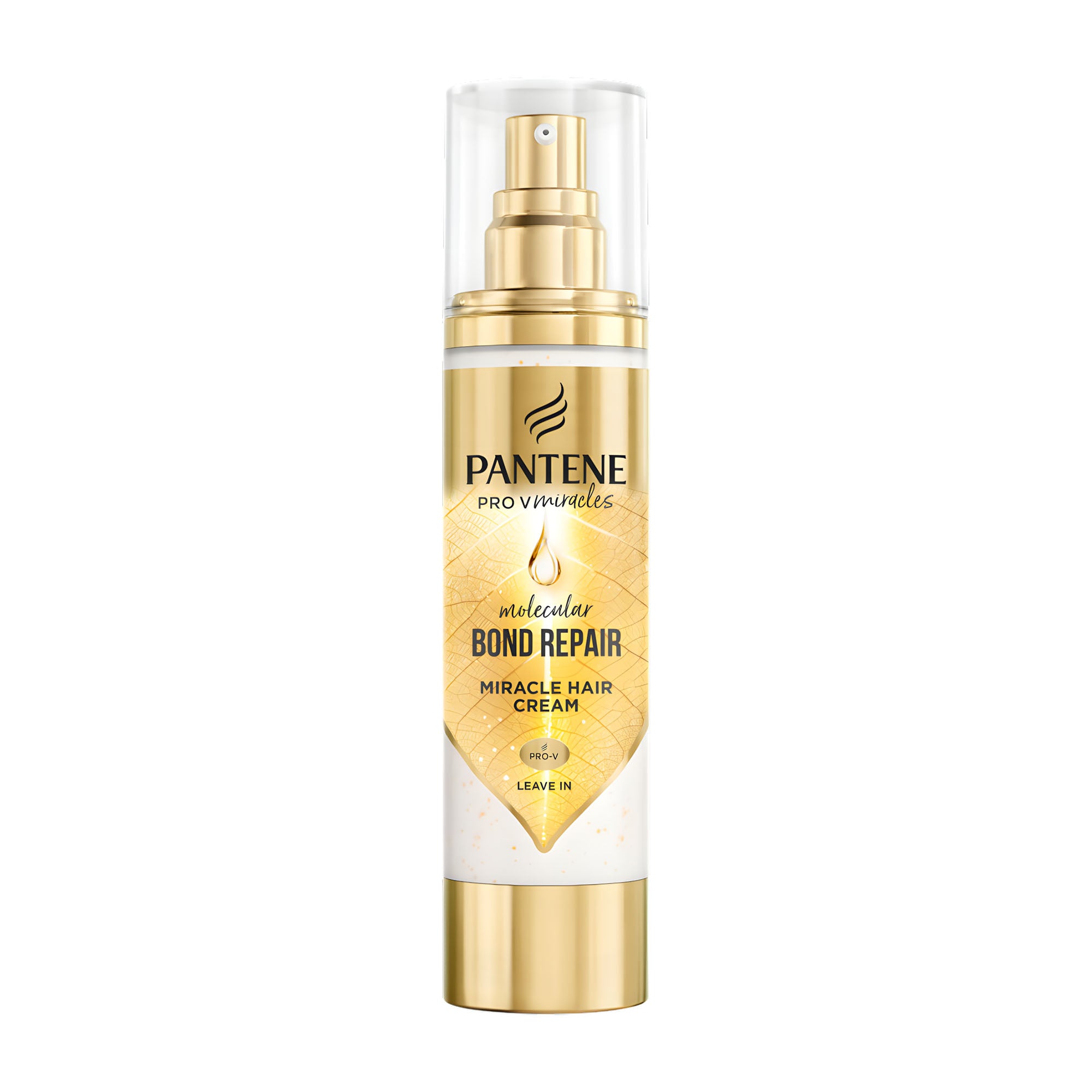 Pantene Pro-V molecular bond repair miracle hair cream bottle on a white background