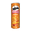 Pringles Paprika potato crisps can on a white background