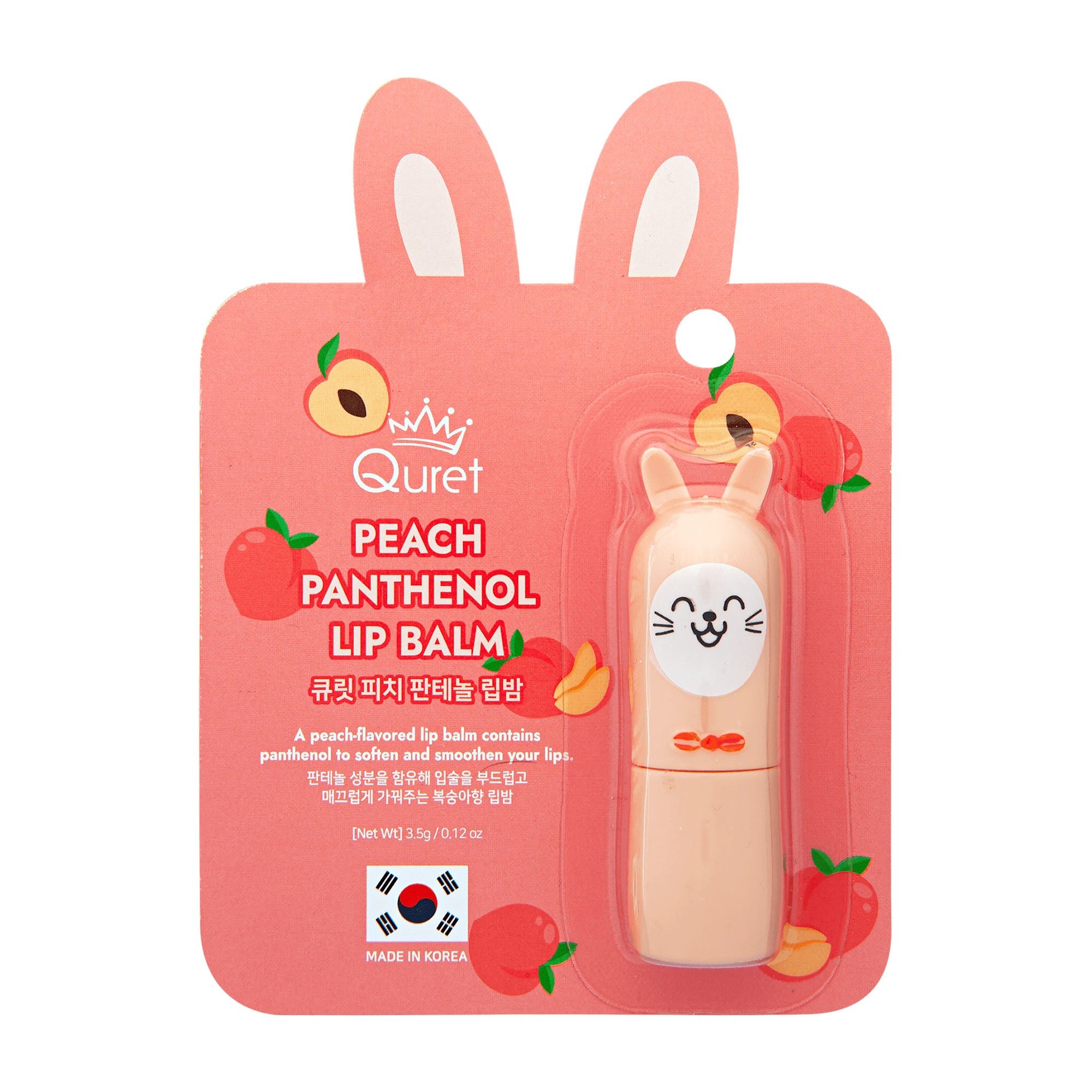 Quret Peach Panthenol lip balm, 3.5 g