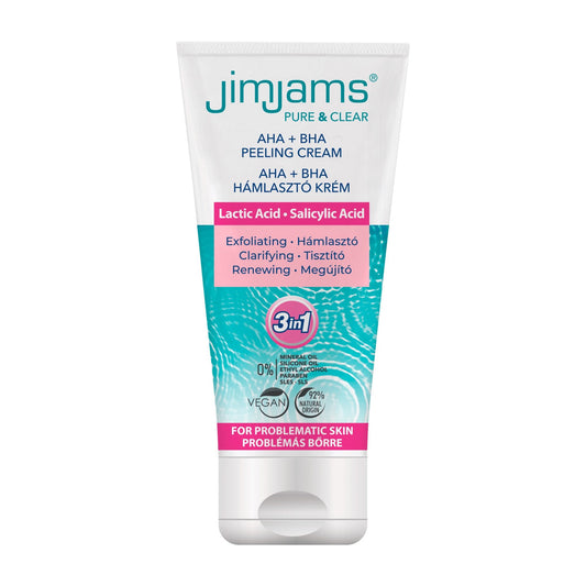 JimJams Pure & Clear aha + bha peeling cream for problematic skin, 75 mL