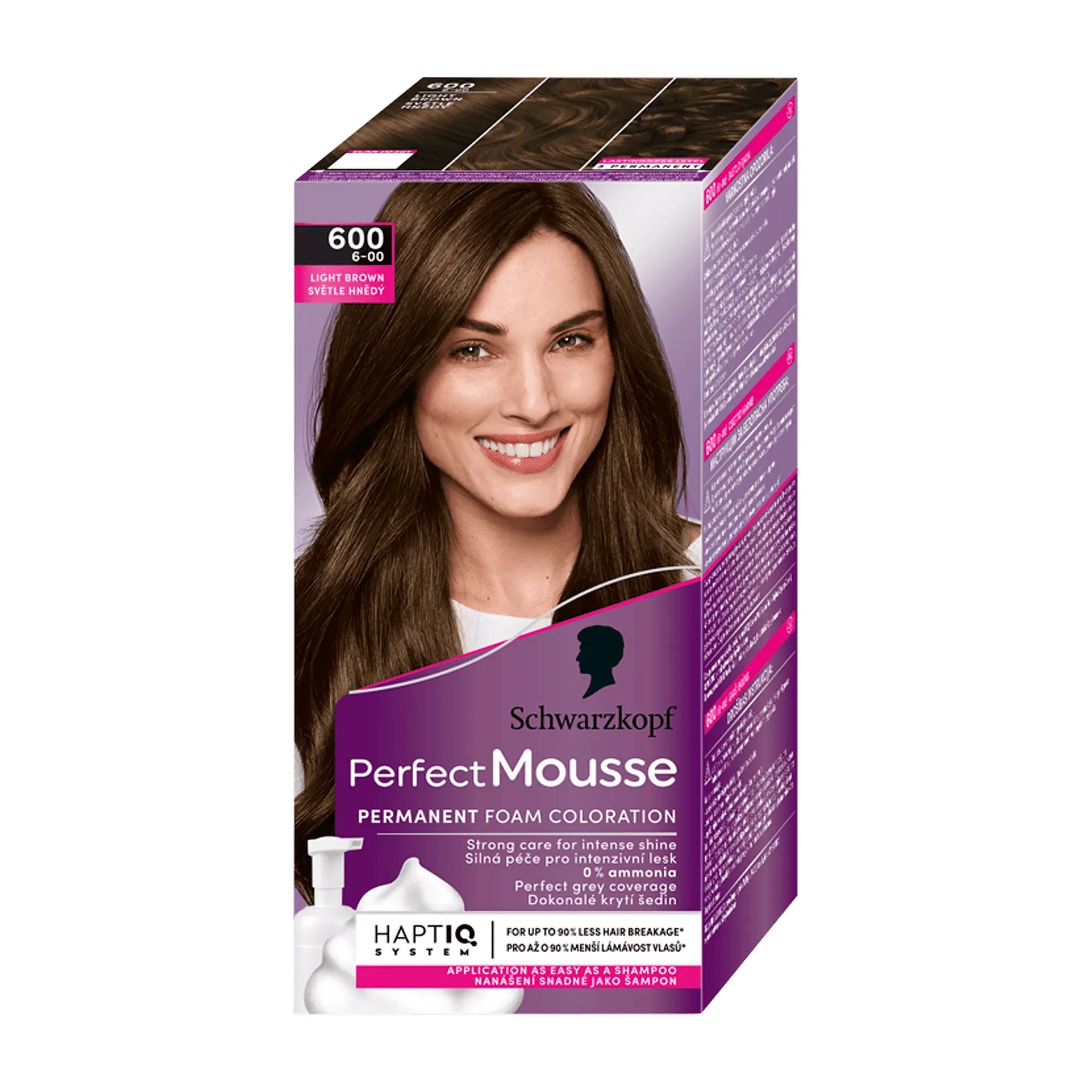 Schwarzkopf Perfect Mousse 6-00 Hellbraun Haarfarbe Schaum