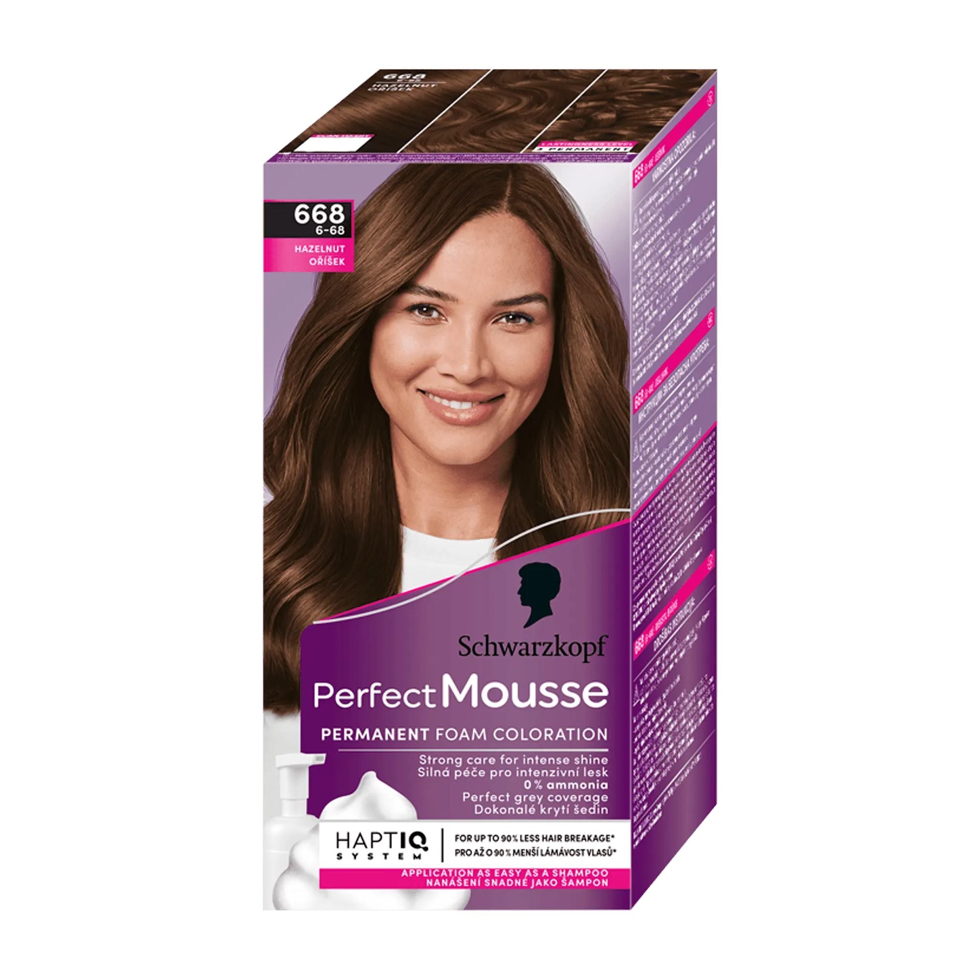 Schwarzkopf Perfect Mousse 6-68 Haselnuss Haarfarbe Schaum