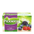 Pack of Pickwick Fruit Fusion Rich Forest Fruit tea on a white background