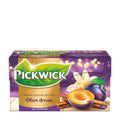 Pack of Pickwick Plum Dream tea on a white background