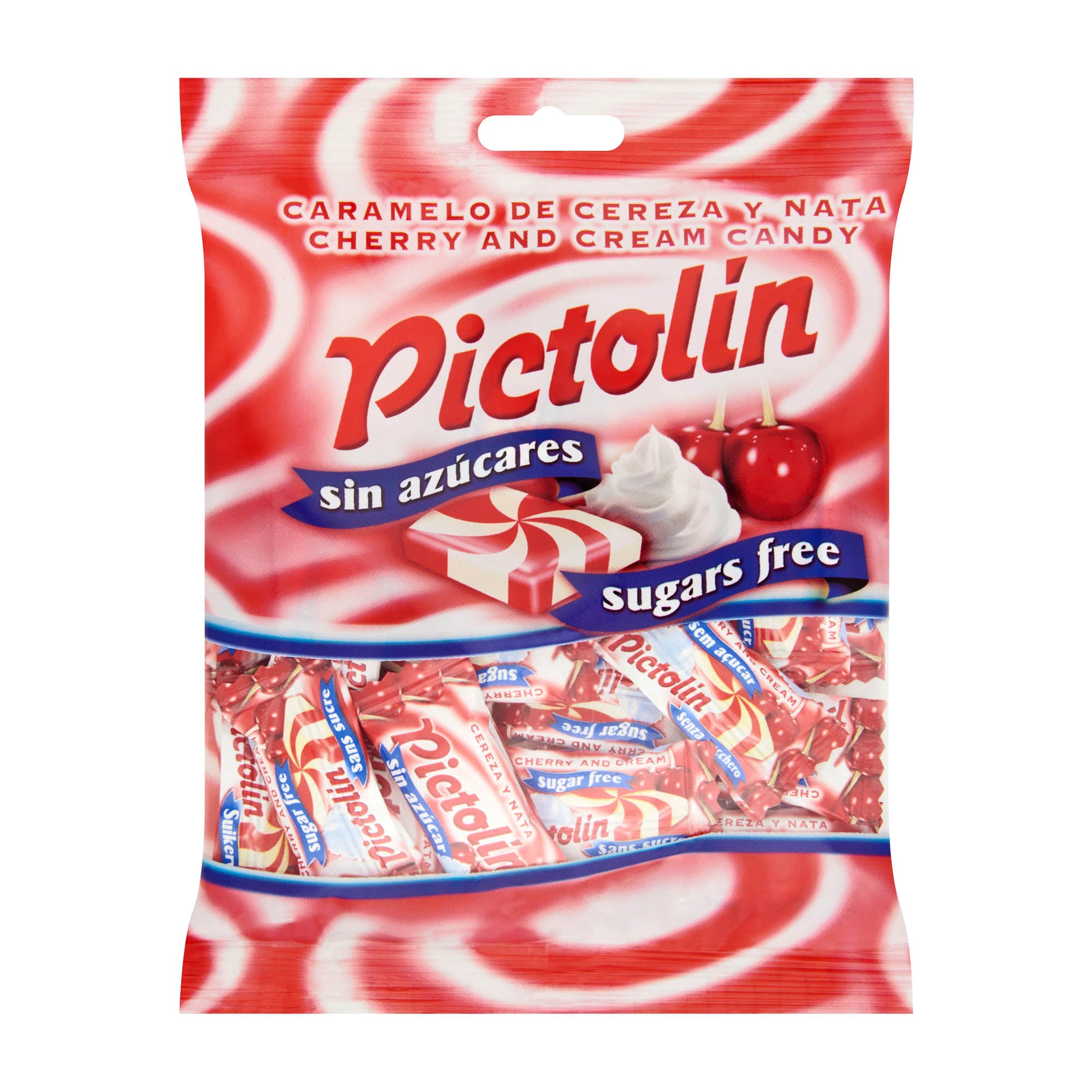 Pictolín Bonbons sans sucre Cerise et Crème, 65 g