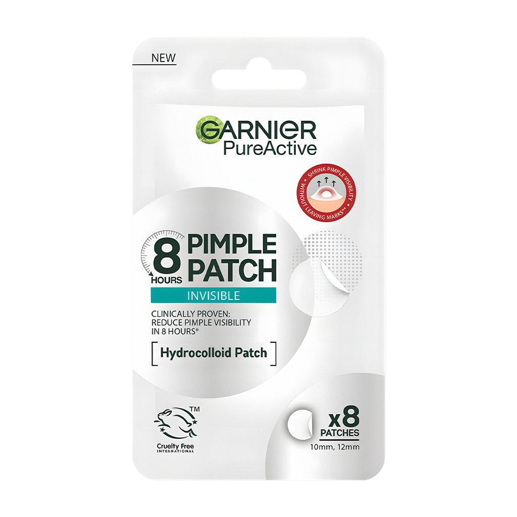 Garnier PureActive pimple patch packaging on a white background