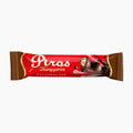 A single wrapped Piros Mogyoros dark chocolate bar in red and brown packaging, shown horizontally against a plain white background.
