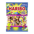Haribo Pixel Fizz candy package with colorful design on a white background
