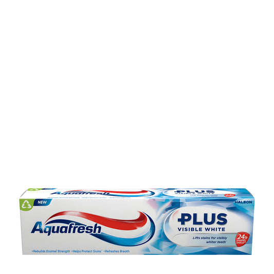 Aquafresh Plus visible white toothpaste, 75 mL