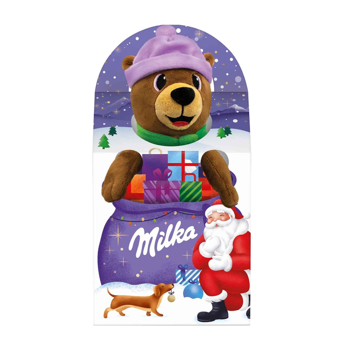 Milka Christmas Magic Mix with plush bear, 96 g