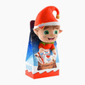 Kinder Mix Gift Box with Plush Elf Toy packaging on a light gray background.