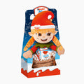 Kinder Mix Gift Box with Plush Girl Elf Toy packaging on a light gray background.